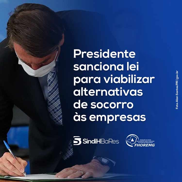 BOLSONARO SANCIONA LEI SOCORRO EMPRESAS