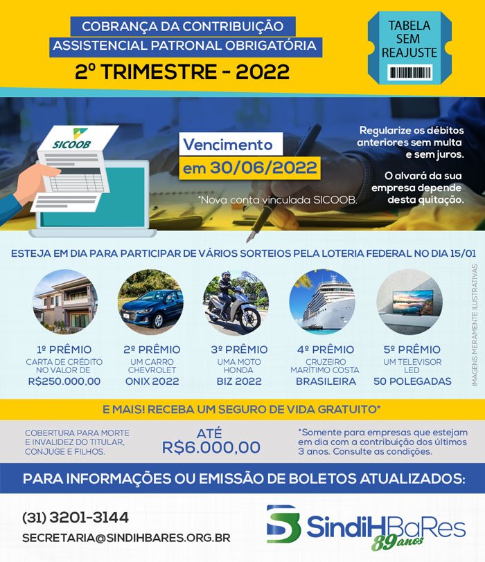 COBRANÇA 2º TRIMESTRE 2022